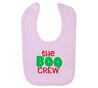 The Boo Crew Halloween Statement Cotton Baby bib - Pastel Pink