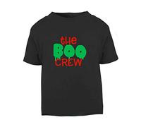 The Boo Crew Halloween Statement Short Sleeve Cotton Toddler t Shirt, 1-2 Years, Black