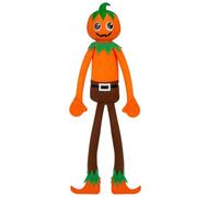 The Boo Crew - Mr. Pumpkin-Head Halloween Doll 30cm Plush Poseable Figure for Room Decor, Spooky Tabletop Decoration, Seasonal Collectable, Tradition for Kids & Adults