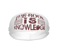 The Book Is Knowledge, Book Lover Unisex Hairband Non-Slip Headband Breathable Sweatband For Tennis Gym Exercise Cycling
