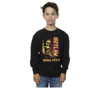 The Book Of Boba Fett Distressed Outlaw Sweatshirt Star Wars Black 12-13 Years