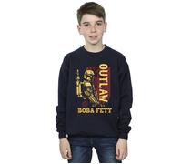The Book Of Boba Fett Distressed Outlaw Sweatshirt Star Wars Navy 3-4 Years