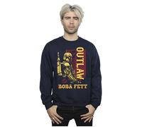 The Book Of Boba Fett Distressed Outlaw Sweatshirt Star Wars Navy XXL