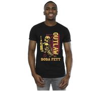 The Book Of Boba Fett Distressed Outlaw T-Shirt Star Wars Black 4XL