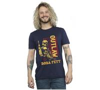 The Book Of Boba Fett Distressed Outlaw T-Shirt Star Wars Navy XXL