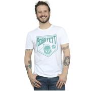 The Book Of Boba Fett Galactic Helm Chest T-Shirt Star Wars White 4XL