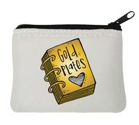 The Book of Mormon Gold Plates Neoprene Coin Purse Pouch 10x11cm White