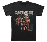 The Book Of Souls European Tour V.1 Back Print T-Shirt Iron Maiden Black XL