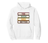 The Book Was Better Minimalist Stack of Books Pullover Hoodie