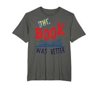 The Book was Better T-Shirt, Men's Big and Tall, Asphalt Grey, 3X Tall