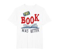 The Book was Better T-Shirt, Men's Big and Tall, White, 2X Tall