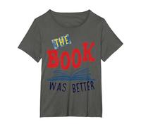 The Book was Better T-Shirt, Women's Plus, Asphalt Grey, 3X