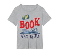 The Book was Better T-Shirt, Women's Plus, Heather Grey, 2X