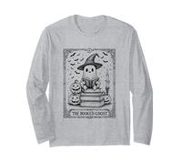 The Booked Ghost Tarot Cute Halloween Book Lover Long Sleeve T-Shirt
