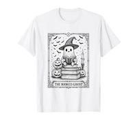 The Booked Ghost Tarot Cute Halloween Book Lover T-Shirt