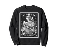 The Bookworm Book Reader Reading Tarot Card Witchy Moon Sweatshirt