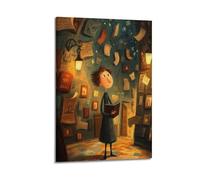 The Bookworm in The Strange Room Poster Poster Decorative Painting Canvas Wall Posters And Art Picture Print Modern Family Bedroom Decor Posters 20x30inch(50x75cm)