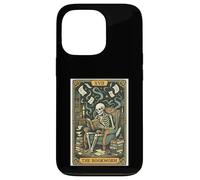 The Bookworm Skeleton Reading Mystical Library Case for iPhone 13 Pro