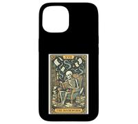 The Bookworm Skeleton Reading Mystical Library Case for iPhone 15