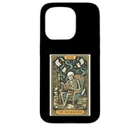 The Bookworm Skeleton Reading Mystical Library Case for iPhone 15 Pro