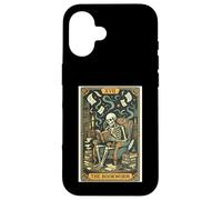 The Bookworm Skeleton Reading Mystical Library Case for iPhone 16