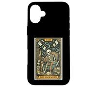 The Bookworm Skeleton Reading Mystical Library Case for iPhone 16 Plus
