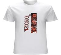 The Boondocks Huey and Riley Hip Hop Mens T Shirt Printed Graphic Top Unisex Tee White XXL