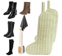 The Boot Bag of Your Dreams,Dustproof Quilted Boot Bag,Portable Tall Cowboy Boots Storage Bags,Boot Storage,Quilted Shoe Protector with Handle,Cabinet Organizer Packing (Green, 2pcs)