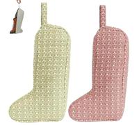 The Boot Bag of Your Dreams, Portable Dust Proof Boots Storage, Dual Zipper Tall Boot Travel Storage, Shoe Cover Protector Bags for Wardrobe, Travel Carry (Green+Pink 2pcs)