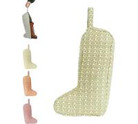 The Boot Bag of Your Dreams - Quilted Portable Tall Boot Storage Bag with Handle and Dual Zippers, Dust Proof Travel Shoe Protector Bag, Dustproof & Scuff-Free, Suitable for Travel (Green)