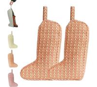 The Boot Bag of Your Dreams - Quilted Portable Tall Boot Storage Bag with Handle and Dual Zippers, Dust Proof Travel Shoe Protector Bag, Dustproof & Scuff-Free, Suitable for Travel (Orange-2pcs)