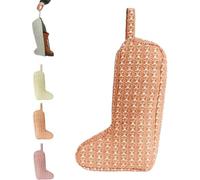 The Boot Bag of Your Dreams - Quilted Portable Tall Boot Storage Bag with Handle and Dual Zippers, Dust Proof Travel Shoe Protector Bag, Dustproof & Scuff-Free, Suitable for Travel (Orange)
