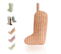 The Boot Bag of Your Dreams, Quilted Portable Tall Boot Storage Organizer with Handle, Cowboy Boot Cover Protector Bags, Dust Proof Travel Shoe Protector Bags, Scuff-Free Protection (Orange,One Size)