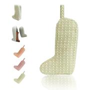 The Boot Bag of Your Dreams, Quilted Portable Tall Boot Storage Organizer with Handle, Cowboy Boot Cover Protector Bags, Dust Proof Travel Shoe Protector Bags, Scuff-Free Protection (Green,One Size)