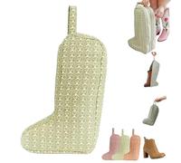 The Boot Bag of Your Dreams,Quilted Portable Tall Boot Storage Organizer with Handle,Dual Zippers,Dust Proof Travel Shoe Bags,Scuff-Free Travel Shoe Protector for Cowboy Boots,Closet Home Storage