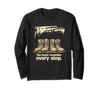 The Boots Remember Every Step. Rugged Boots Long Sleeve T-Shirt