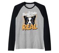 The Border Collie Stare is Real Herding Dog Raglan Baseball Tee