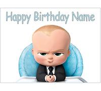 The Boss Baby Inspired Edible Icing Cake Topper Precut - Personalised (3. Rectangle 24cm x 18cm)