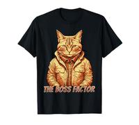 The Boss Factor Cool Feline Confidence Alpha Leader Humor T-Shirt