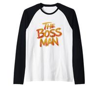 The Boss Man | Boys Men's Leadership Tee | Executive Power Raglan Baseball Tee