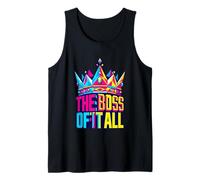 The Boss of It All Low Poly Crown Bold Typography Tank Top