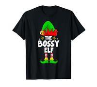 The Bossy Elf Family Matching Group Christmas Funny Xmas T-Shirt