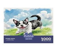 The Boston Terrier 1000 Pieces Animal Dog Jigsaw Puzzles with Paper Art Creativity & Gift Giving Families Fit Fun Challenges 70x50cm/1000pcs