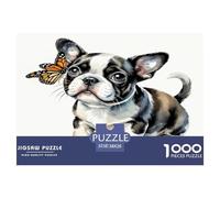The Boston Terrier 1000 Pieces Animal Jigsaw Puzzles with Paper Art Creativity & Gift Giving Adult Fun Challenges 38x26cm/1000pcs