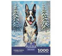 The Boston Terrier 1000 Pieces Animal Jigsaw Puzzles with Paper Art Creativity & Gift Giving Adults Or Families Fit Stunning Puzzle 70x50cm/1000pcs