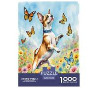 The Boston Terrier 1000 Pieces Animal Jigsaw Puzzles with Paper Art Creativity & Gift Giving for Adults And Kids Age 12 Years Up Educational Games 70x50cm/1000pcs