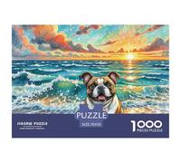 The Boston Terrier Jigsaws Puzzles for Adults 1000 Piece with Letters on Back Educational Game Animal Challenging Game Creativity & Gift Giving 70x50cm/1000pcs