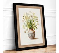 The Botanist Botanical Framed Wall Art Print A1 (84.1×59.4cm) Black, Wall Decor for Living Room, Bedroom, Office & Home, Ready to Hang, Art Gift