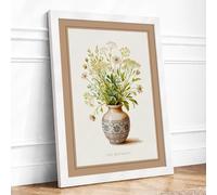 The Botanist Botanical Framed Wall Art Print A1 (84.1×59.4cm) White, Wall Decor for Living Room, Bedroom, Office & Home, Ready to Hang, Art Gift