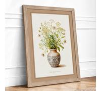 The Botanist Botanical Framed Wall Art Print A2 (59.4×42cm) Oak, Wall Decor for Living Room, Bedroom, Office & Home, Ready to Hang, Art Gift